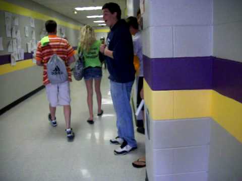 Saugatuck High School, 2009 Senior Prank. It included 8300 cups and over 400 