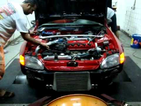 Honda civic D15 turbo in dyno - YouTube Honda civic D15 turbo in dyno - YouTube