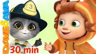 🐾 Five Little Kittens and More Nursery Rhymes & Baby Songs | Dave and Ava 🐾
