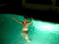 Late night dip in the pool