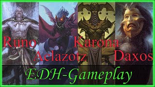 Runo Vs. Aclazotz Vs. Karona Vs. Daxos Edh-Gameplay Magic The Gathering