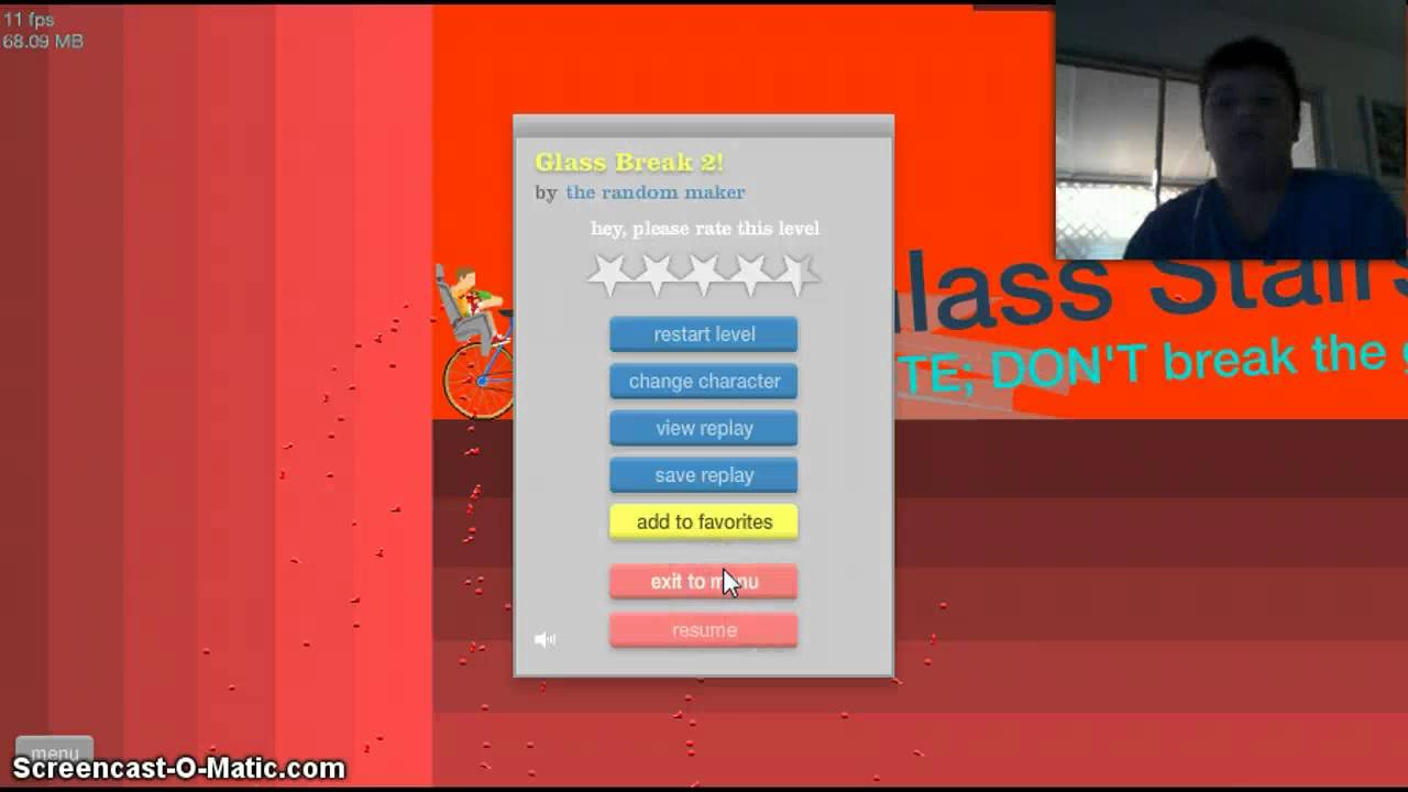 happy wheels #1 with face cam - YouTube
