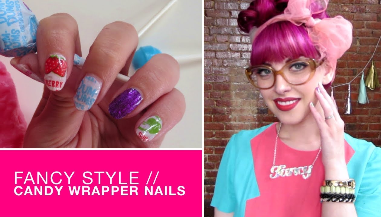 8. Candy Wrapper Nails - wide 5