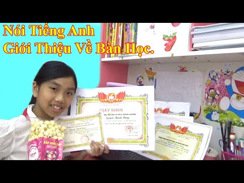Vlog- Nói Tiếng Anh Giới Thiệu Bàn Học Của Thanh Băng