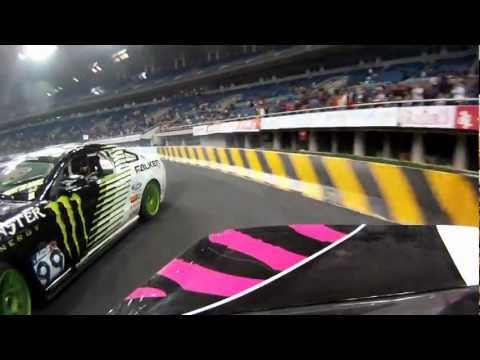 Vaughn Gittin Jr tears it up in his Monster Energy Falken Tire Ford Mustang