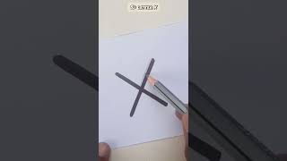 3D Letter X Drawing