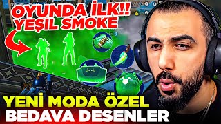 Oyunda İlk Yeni̇ Yeşi̇l Smoke Ve Moda Özel Bedava Alinabi̇len Desenler Pubg Mobile