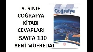9. Sınıf Coğrafya Ders Kitabı Cevapları Sayfa 130 Meb Yayınları 2025-2026