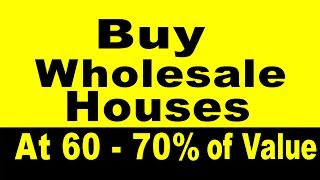 Looking For Pre Foreclosure Listings? Buy Our Wholesale Houses Instead at 60% to 70% off