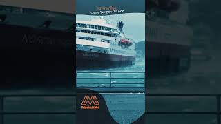 Norwegian Hurtigruten In Gigantic Winter Storm