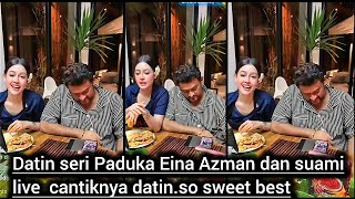 Datin Seri Paduka Eina Azman Dan Suami Live .Cantik Nya Datin .Bahagianya Datin Dan Suami ..