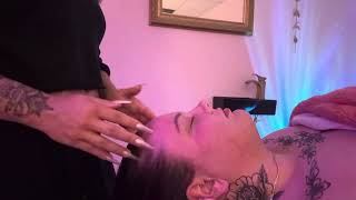 Asmr Comforting Gentle Tracing Of Chest, Neck, Face And Scalp.