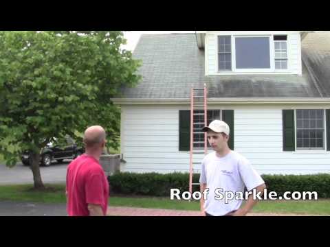 How to remove those ugly black stains on a roof with Roof Sparkle