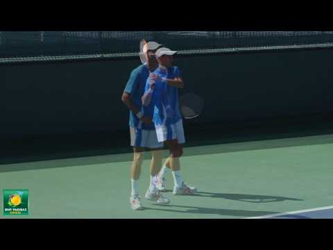 Nikolay ダビデンコ hitting forehands and backhands -- Indian Wells Pt． 32