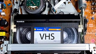 Vhs Tape, Super Fast Rewind On Vcr. Footage For Video Editing
