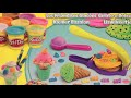 Play Doh Scoops 'n Treats DIY Ice Cream Cones, Popsicles, Sundaes, Waffles Play Dough desserts