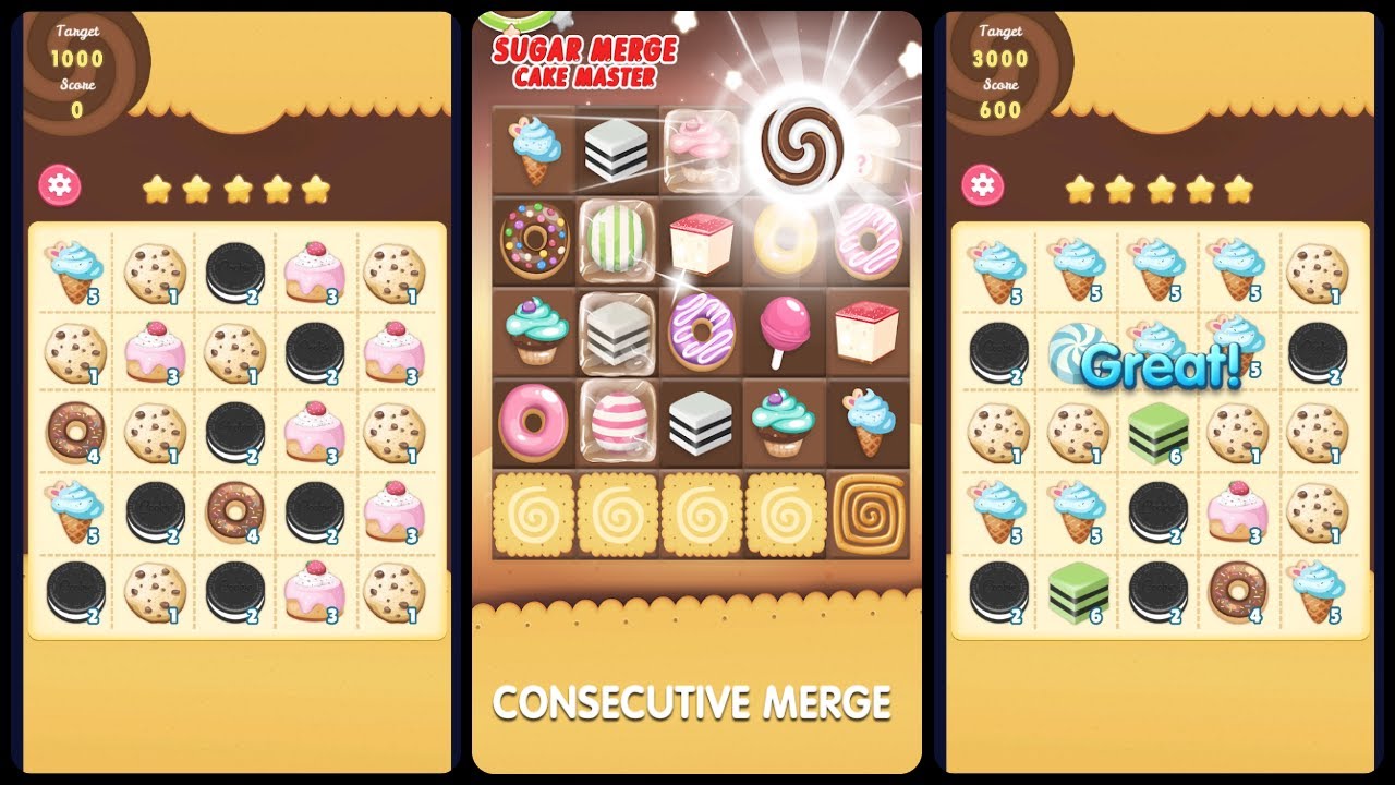 Sugar Merge:Cake Master Mobile Game | Gameplay Android & Sugar Merge:Cake Master Mobile Game | Gameplay Android &