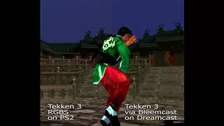 Comparison Tekken 3 On Ps2 And Via Bleemcast On Dreamcast