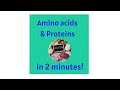 Amino Acids & Proteins in under 2 minutes!