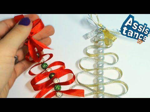 Елочка из лент на новый год своими Елочка из лент на новый год своими
