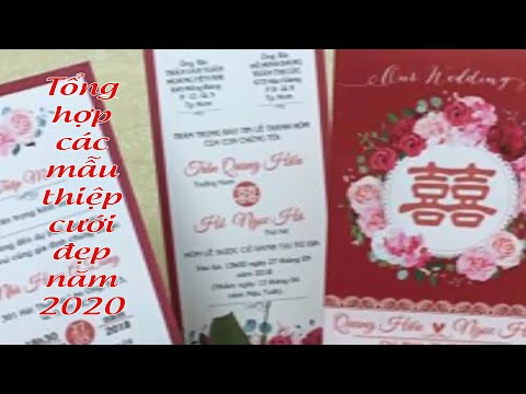 Mẫu thiệp cưới đẹp năm 2020