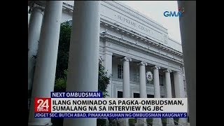 Ilang nominado sa pagka-Ombudsman, sumalang na sa interview ng JBC