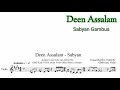 [Backingtrack] Deen Assalam - Sabyan [Karaoke + Not Balok + Lirik]