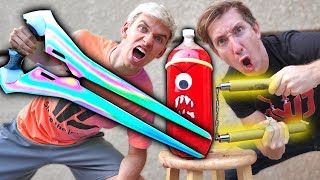NINJA WEAPONS VS SODA!! NINJA WEAPONS VS SODA!!