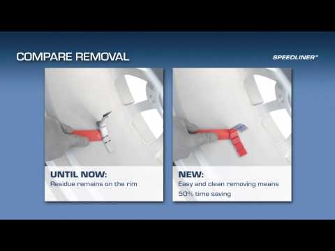 SPEEDLINER ® - adhesive weights removable without leaving traces...