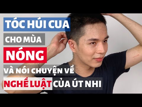 Hướng dẫn tự cắt tóc húi cua tại nhà | Đầu đinh | Vừa nói chuyện về nghề Luật của Út Nhi Channel