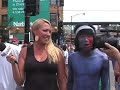 Dumping Water on blonde reporter at Cubs Game