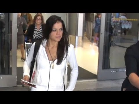 EXCLUSIVE - Fast And Furious Star Michelle Rodriguez In White For Air Travel