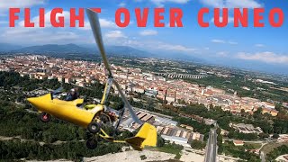 Gyrocopter - Autogiro Ela07 - Flying Around Cuneo