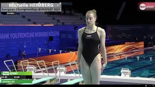 Michelle Heimberg 10M Spingboard L European Championships Budapest 2021