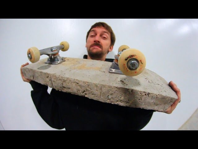 Riding A Skateboard Made Of Pure Concrete - Video