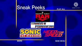 Fanmade Sneak Peeks Menu