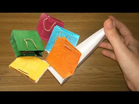 Как делать подарки из бумаги видео