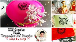 DIY Crafts- how to use Dress My Craft Transfer Me sheets | Step by Step | Ruchi’s Crafeteria
