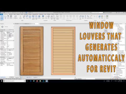 "LOUVERED WINDOW FAMILY FOR REVIT" Louvers That Generates Automatically Based On Your Size.