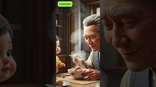 Baby Feeds Grandpa Hot Meatballs Heartwarming Familymoment