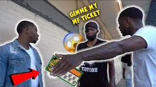 Fake Lottery Ticket Prank In The Hood