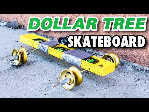 $1 DIY SKATEBOARD CHALLENGE! | ONLY $1 ITEMS?!