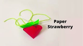 How to make Paper Strawberry #Shorts #DIY #Paper
