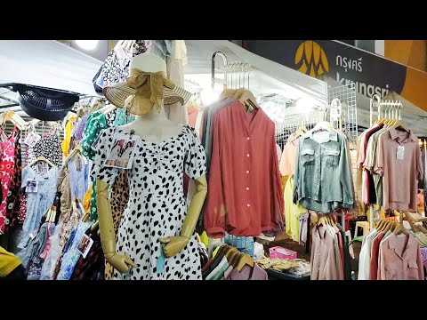 thailandmarket15/ประตูน้ำตี5/พาเดินชมประตูน้ำตี5เสื้อผ้าแฟชั่นสวยมากคนเดินเยอะมากครับ/เสื้อผ้าแฟชั้น