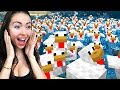 1000 CHICKEN ARMY in MINECRAFT! (bad idea)