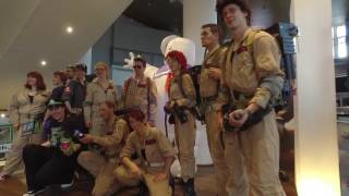 Visiting with some Cosplayer the new Ghostbusters Movie in Theater.