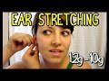 Ear Stretching First Time 12G to 10G 📍 How To With Kristin
