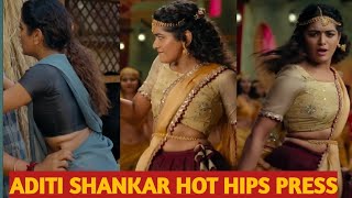 Actress Aditi Shankar Hot Navel Hip Pinch Tamil Heroine Aditi Hot