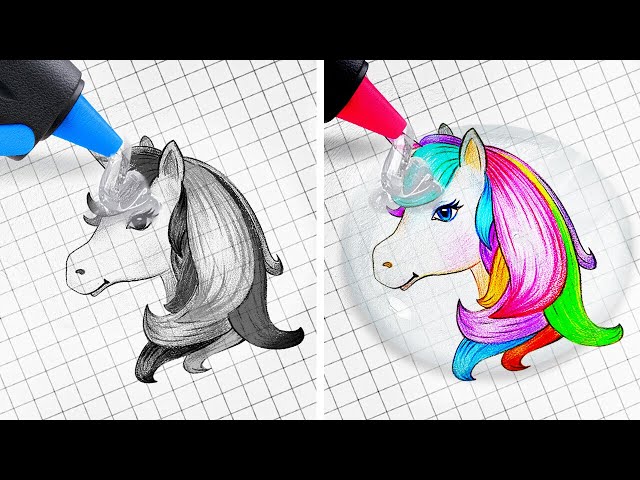 Play this video VIRAL ART IDEAS AND EASY DRAWING HACKS