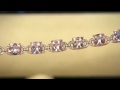 30.00 ct tw Morganite and Diamond 8" Tennis Bracelet, 14K with Antonella Nester